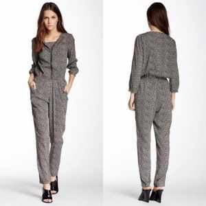 W118 by Walter Baker Black Peavey Leopard Jumpsuit Small NWT